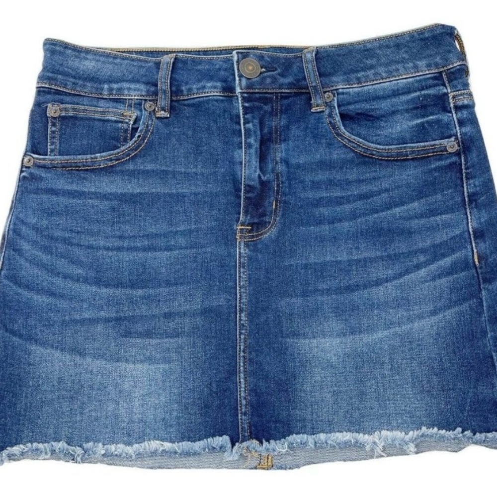 American Eagle High Rise Mini Jean Skirt Size 10